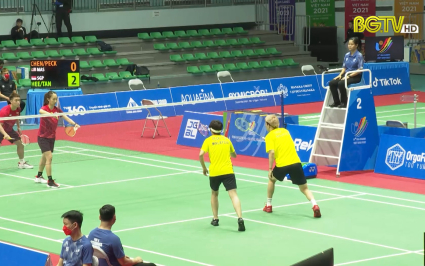 Tứ kết nội dung c&aacute; nh&acirc;n m&ocirc;n cầu l&ocirc;ng SEA Games 31
