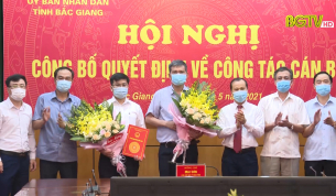 UBND tỉnh c&ocirc;ng bố Quyết định bổ nhiệm c&aacute;n bộ
