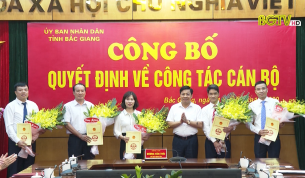 UBND tỉnh tổ chức c&ocirc;ng bố quyết định về c&ocirc;ng t&aacute;c c&aacute;n bộ