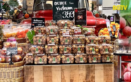 Vải thiều Bắc Giang l&ecirc;n kệ chuỗi si&ecirc;u thị Gourmet Market (Th&aacute;i Lan)