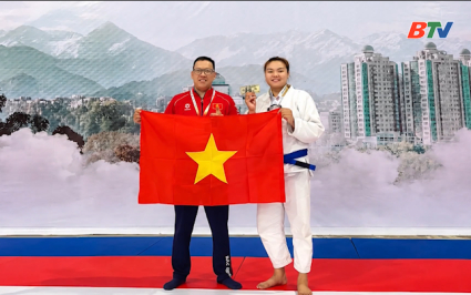 VĐV H&agrave; Thị &Aacute;nh Uy&ecirc;n xuất sắc gi&agrave;nh HCV Giải v&ocirc; địch Jujitsu Ch&acirc;u &Aacute; 