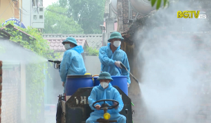 Việt Y&ecirc;n thực hiện cao điểm phun khử khuẩn l&agrave;m sạch m&ocirc;i trường
